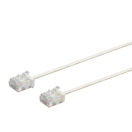Monoprice Micro SlimRun Cat6 Ethernet Patch Cable - Stranded_ 550MHz_ UTP_ Pure 34277
